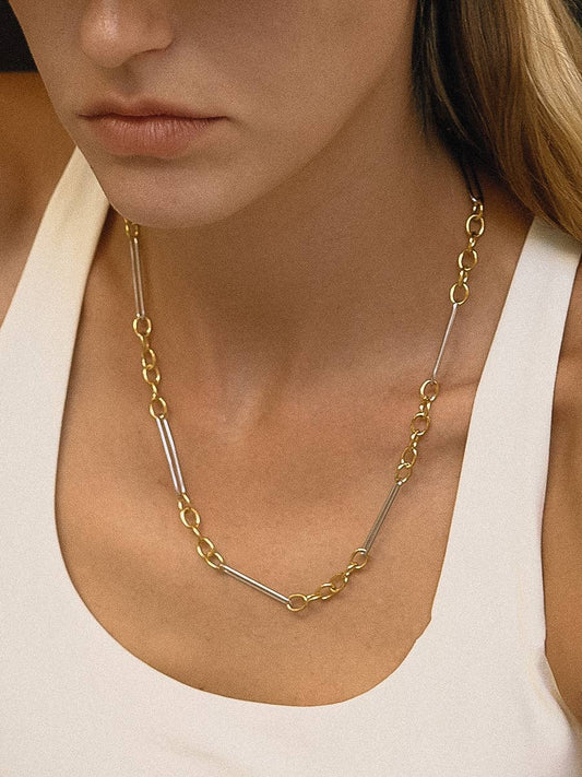 Norra 18K Gold Non-Tarnish Mixed Chain Necklace