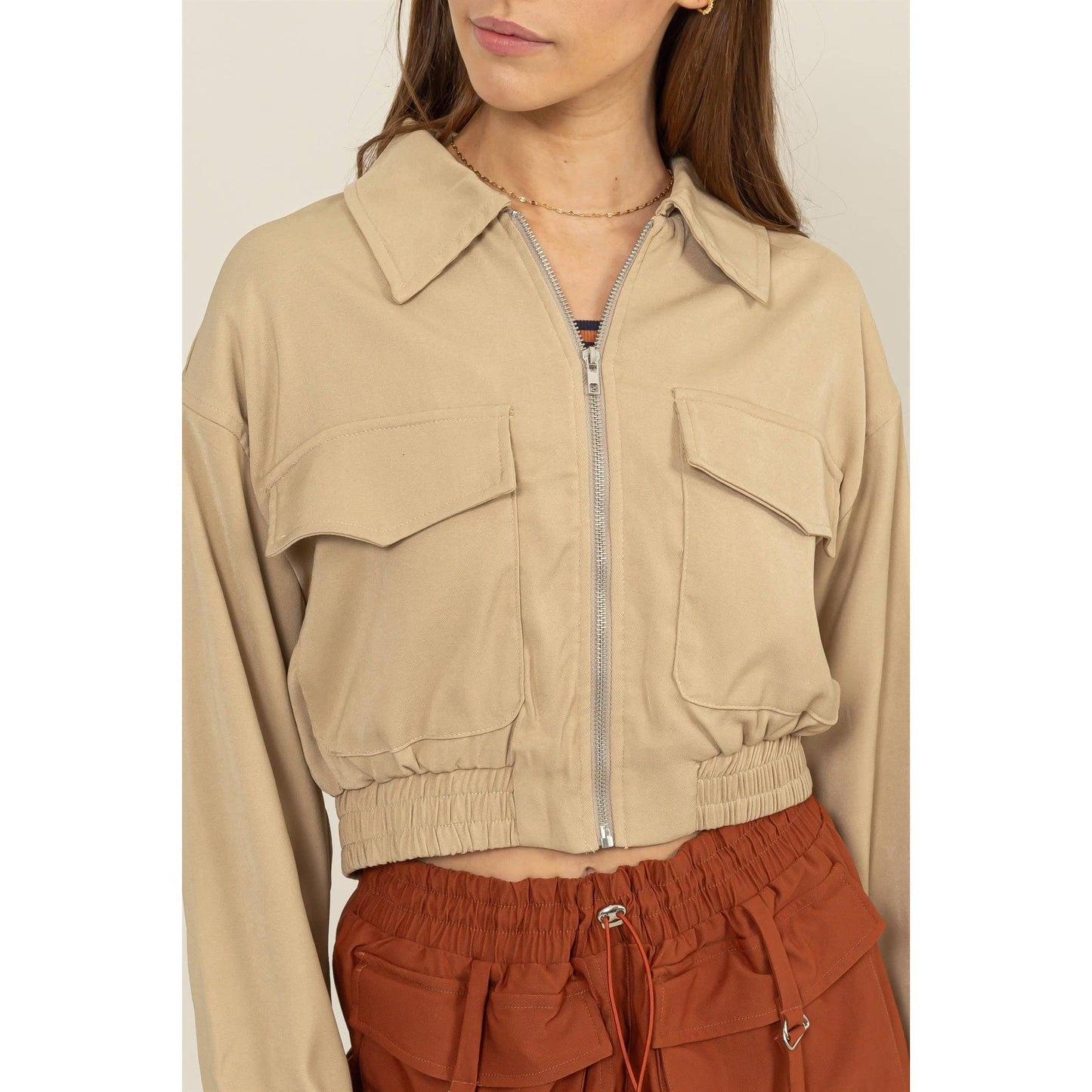 Buster Cropped Zip-Up Jacket