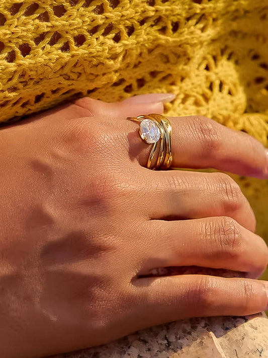 Gloire Abstract CZ Ring