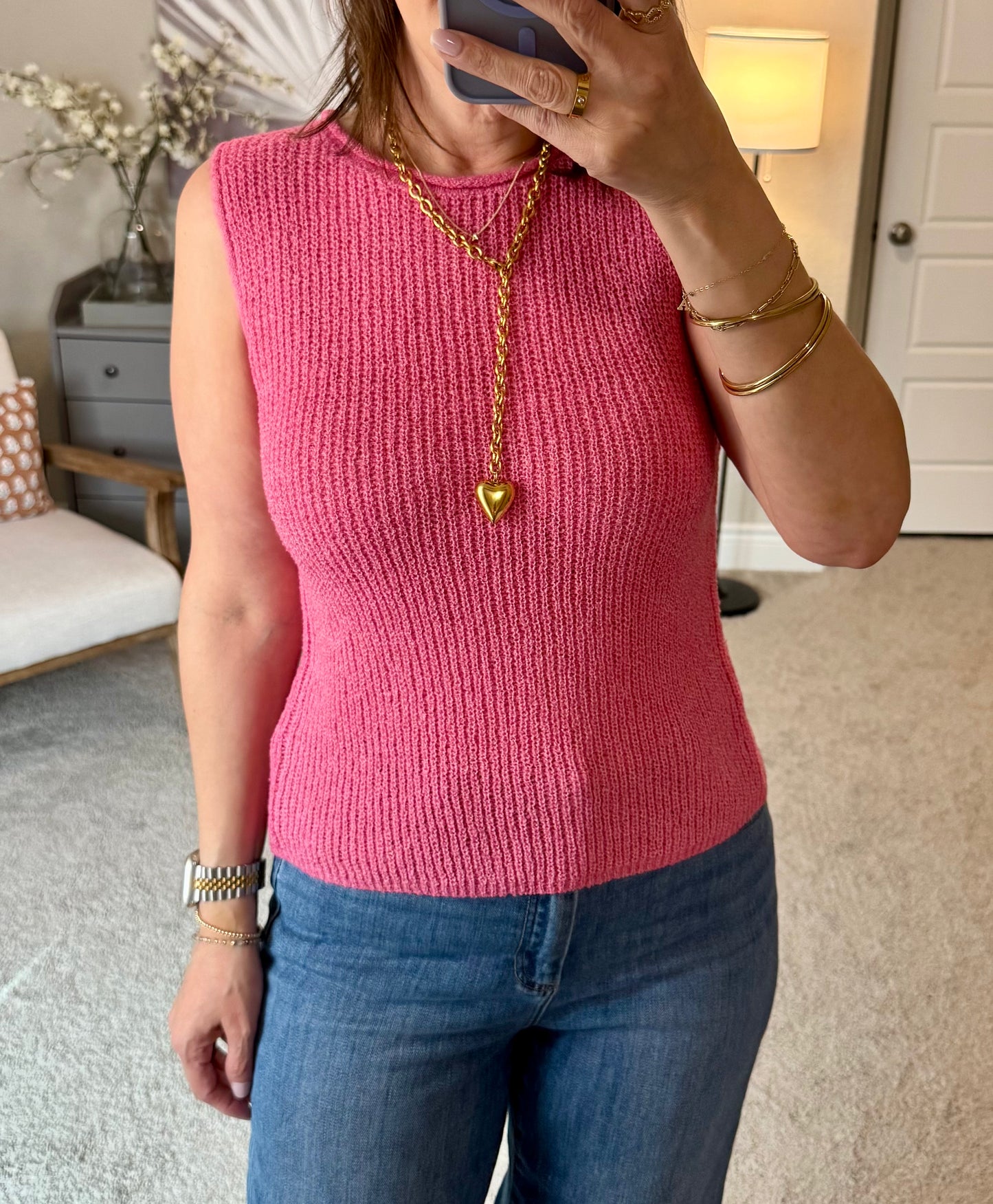 Sylvie Sweater Top/Pink
