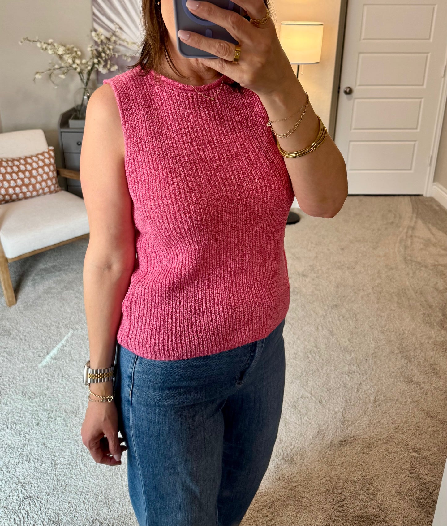 Sylvie Sweater Top/Pink