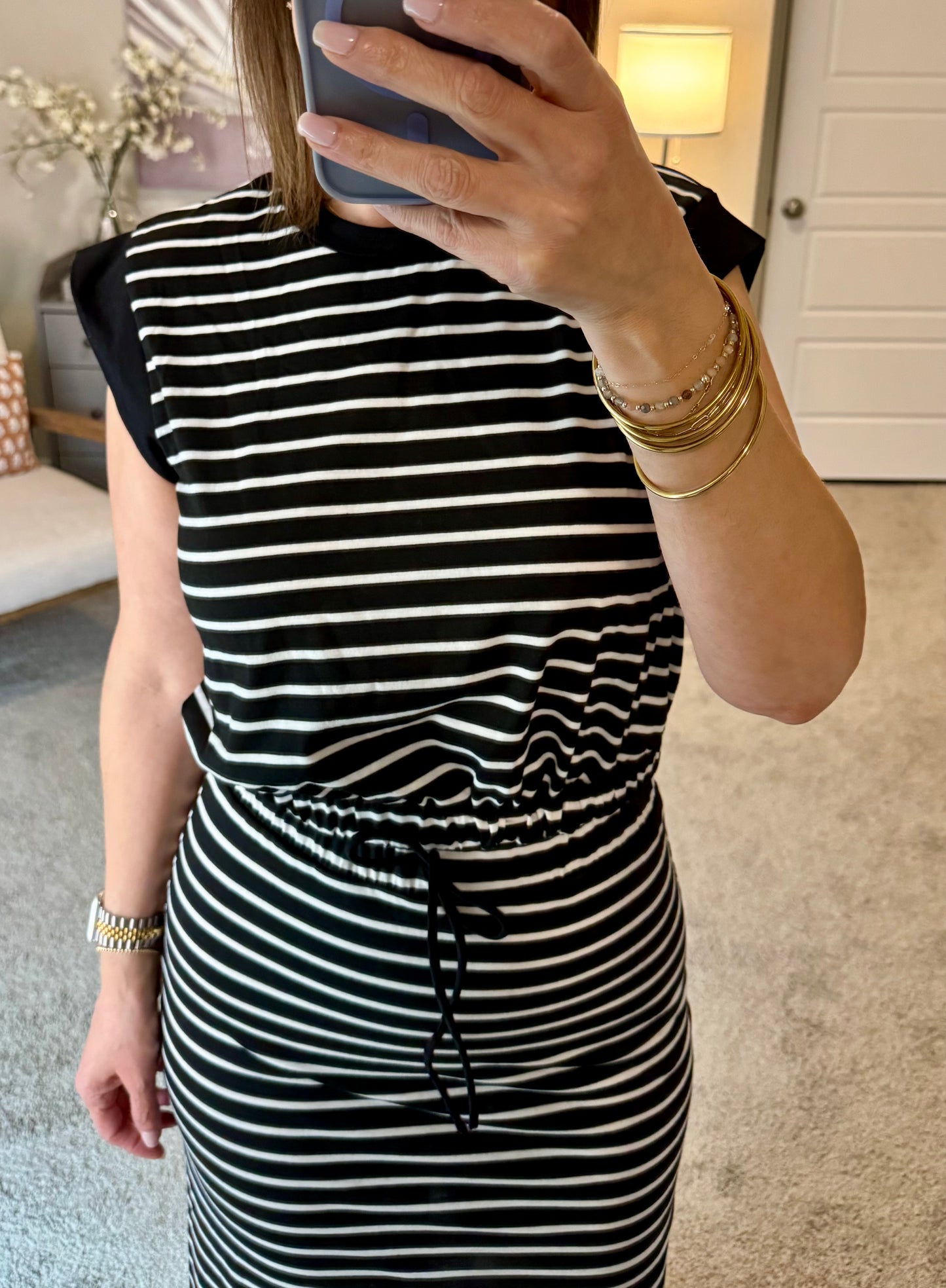 Jayden Striped Top & Midi Skirt Set