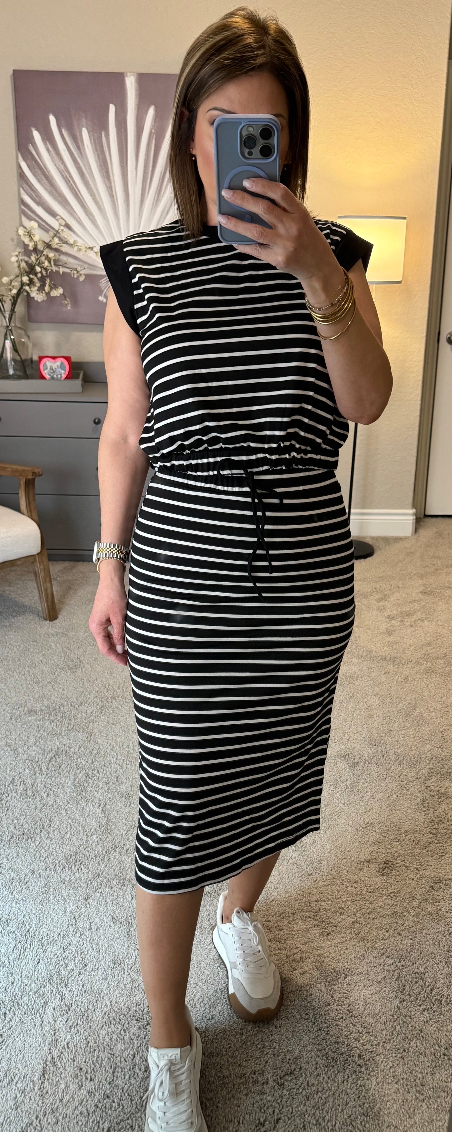 Jayden Striped Top & Midi Skirt Set