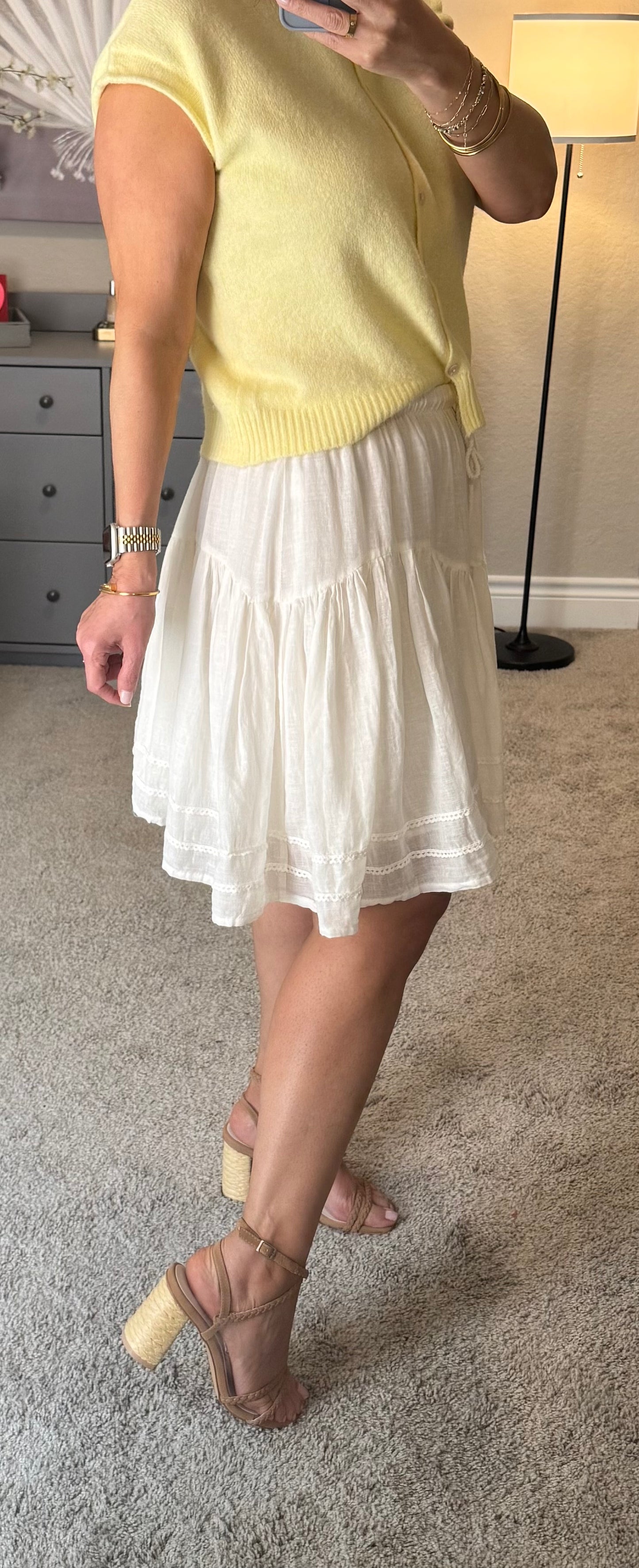 Livy Lace Trim Skirt