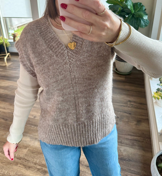 Dani V-Neck Sweater Vest/FINAL SALE