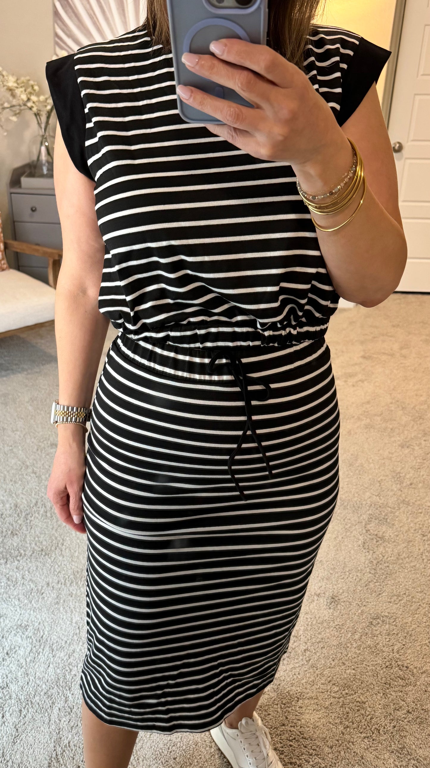 Jayden Striped Top & Midi Skirt Set