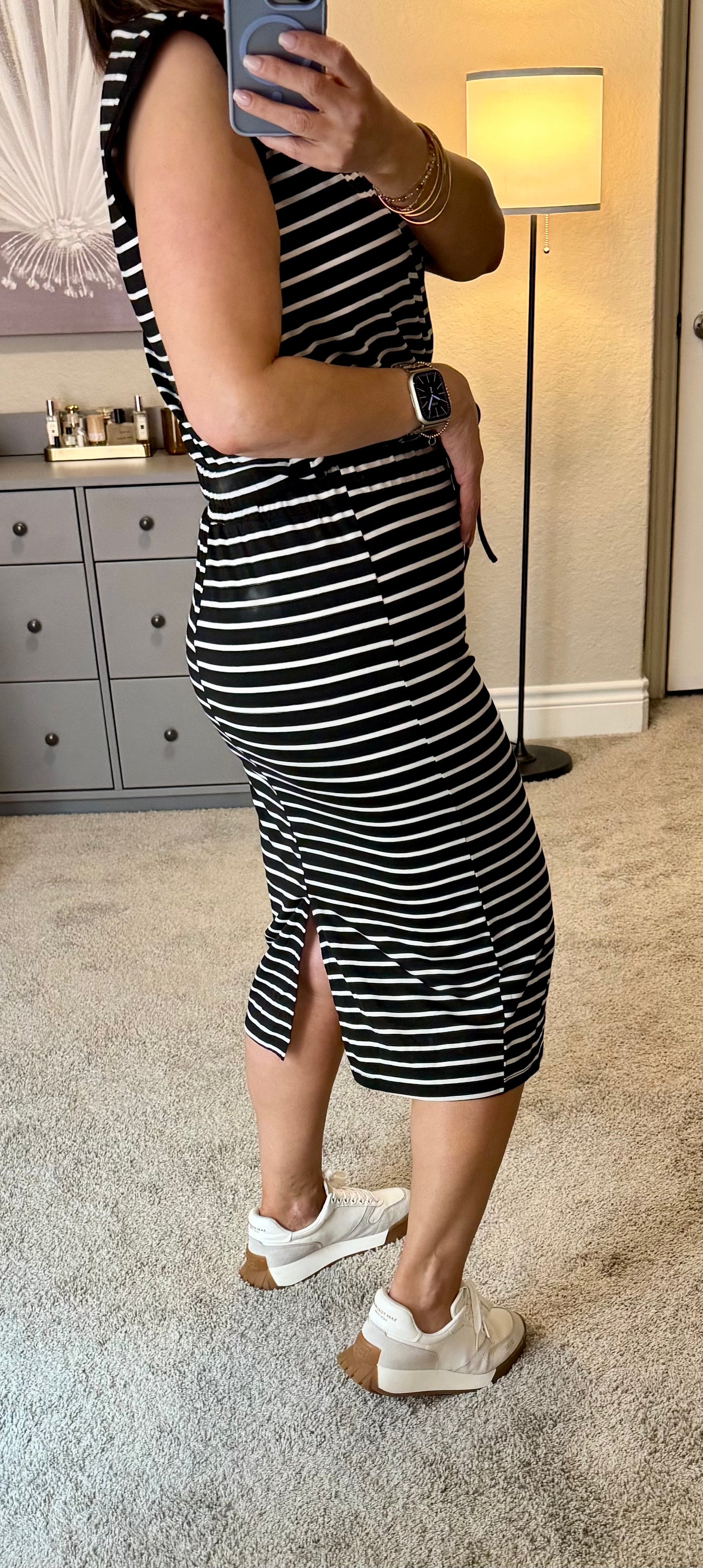 Jayden Striped Top & Midi Skirt Set