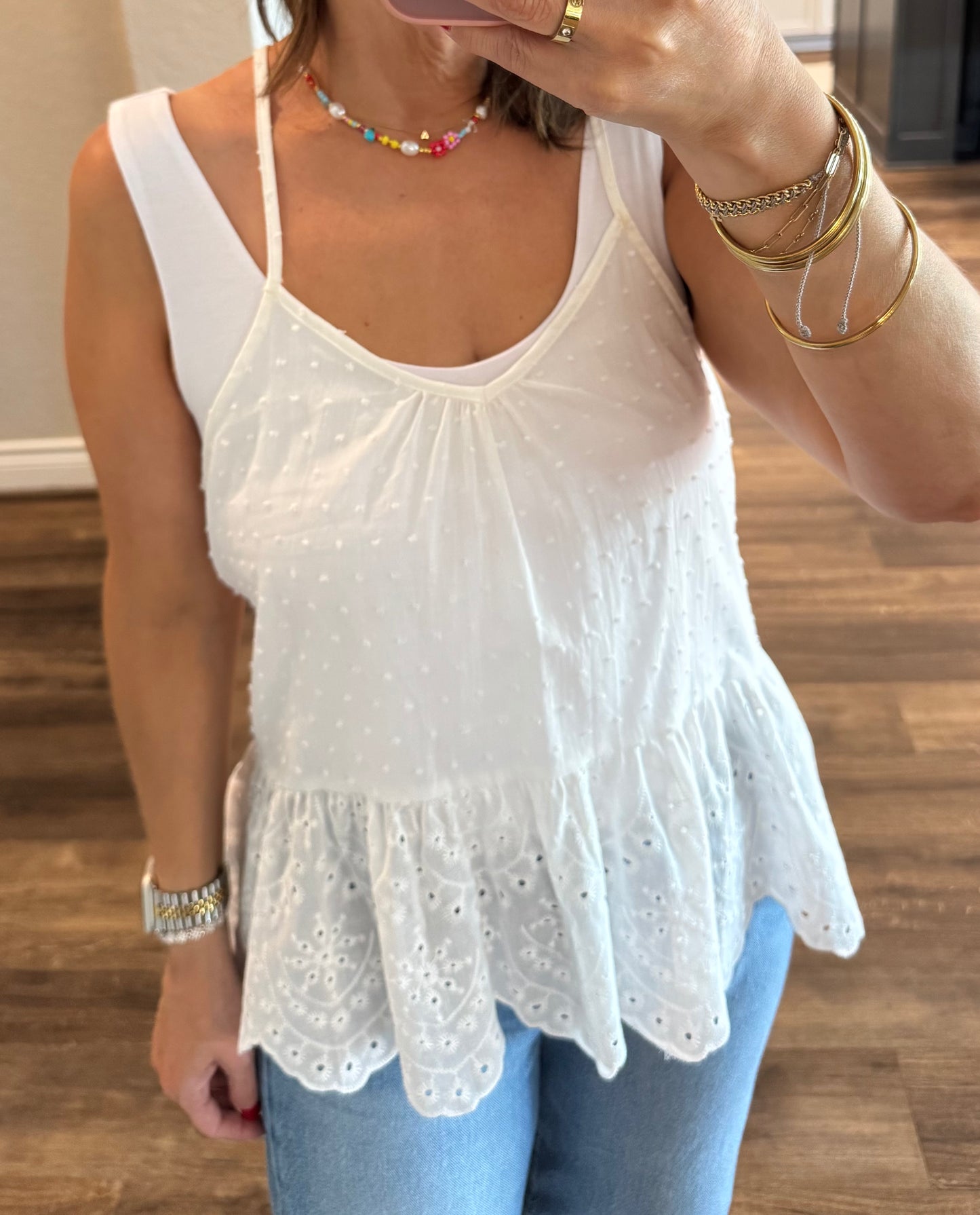 Harper Peplum Halter Top/White/FINAL SALE