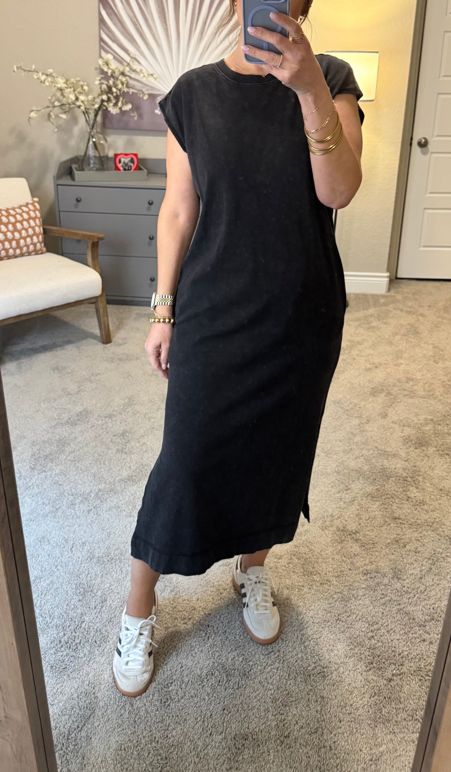 Tessa Sleeveless Midi Dress/Black/FINAL SALE