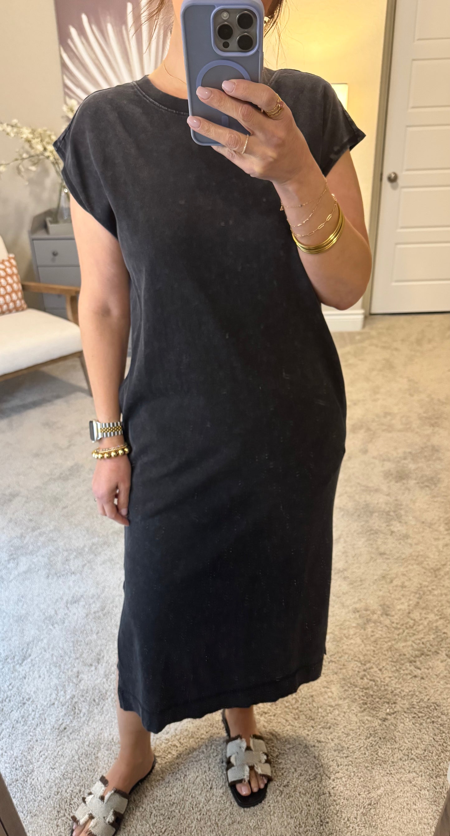 Tessa Sleeveless Midi Dress/Black/FINAL SALE