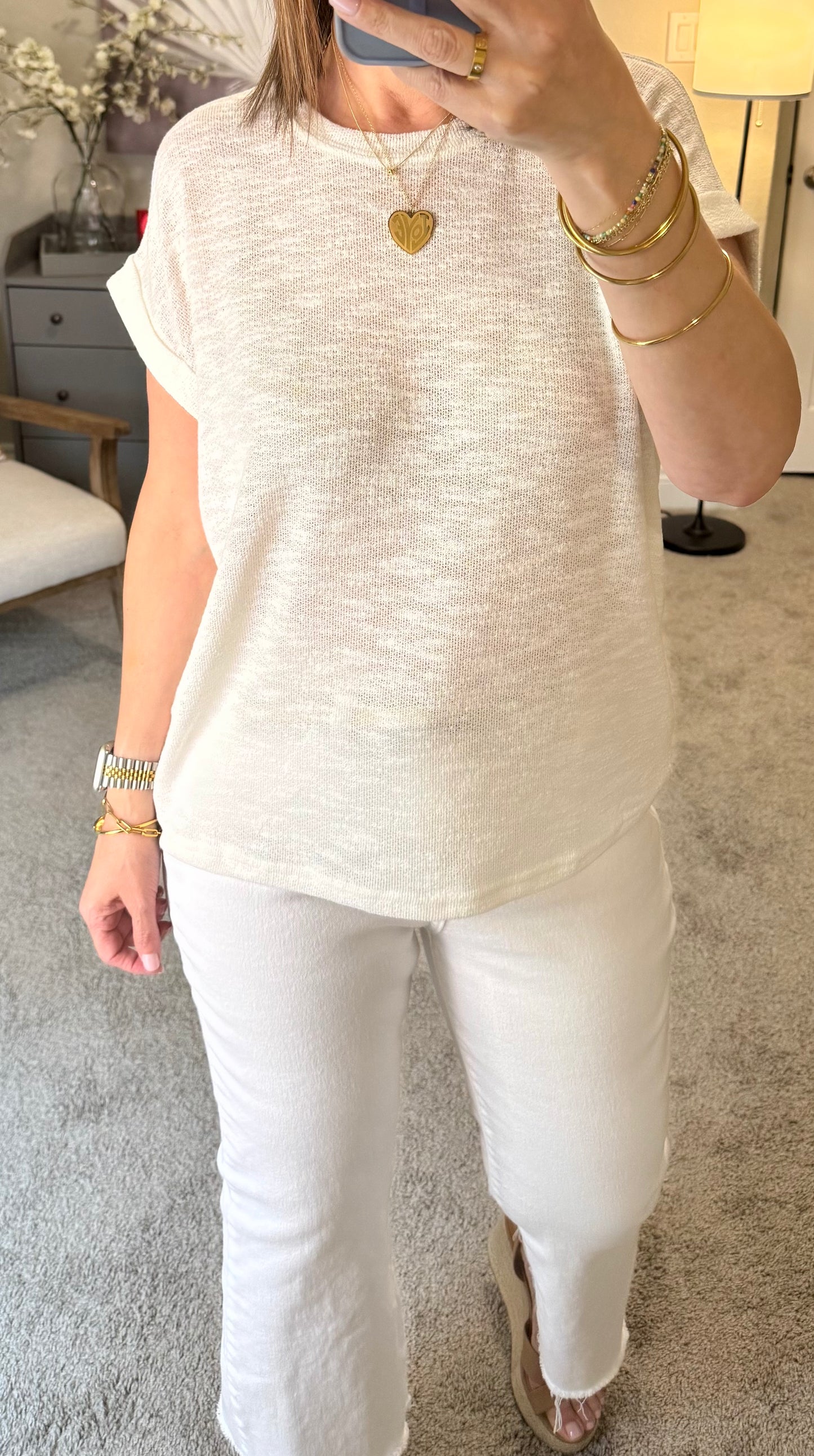 Emery Slub Tee/White
