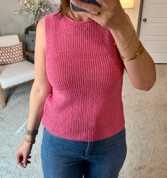 Sylvie Sweater Top/Pink/FINAL SALE
