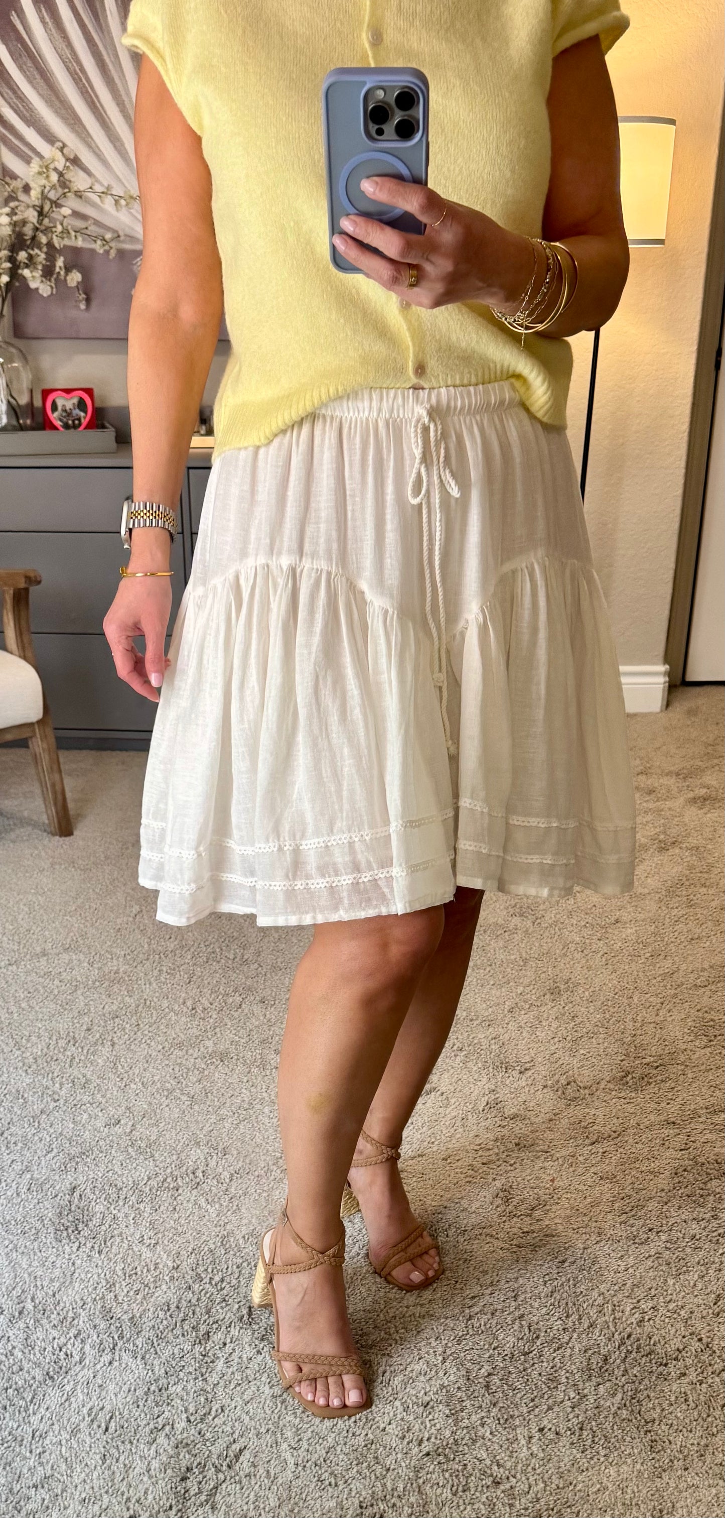 Livy Lace Trim Skirt