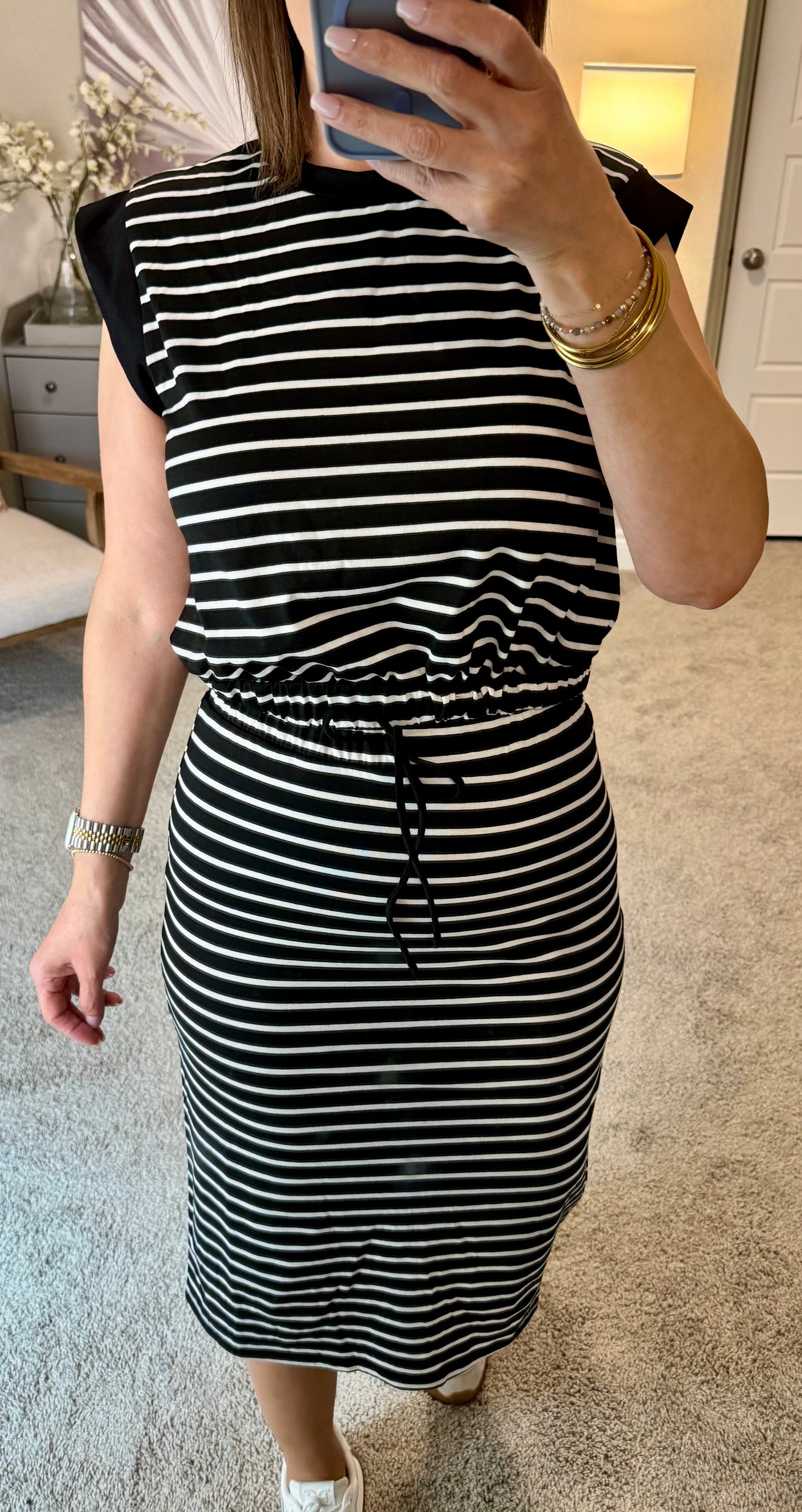 Jayden Striped Top & Midi Skirt Set