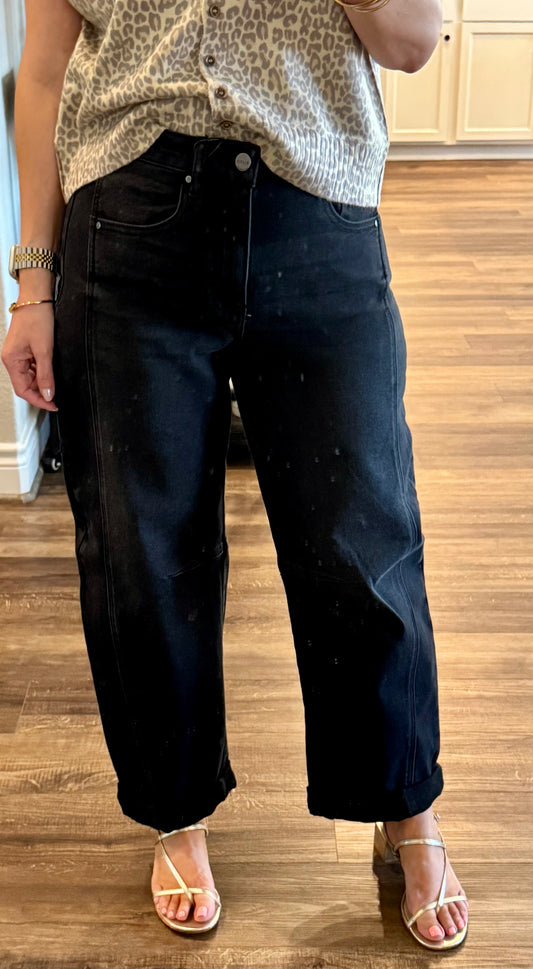 Julia High Rise Boyfriend Cuffed Barrel Jeans