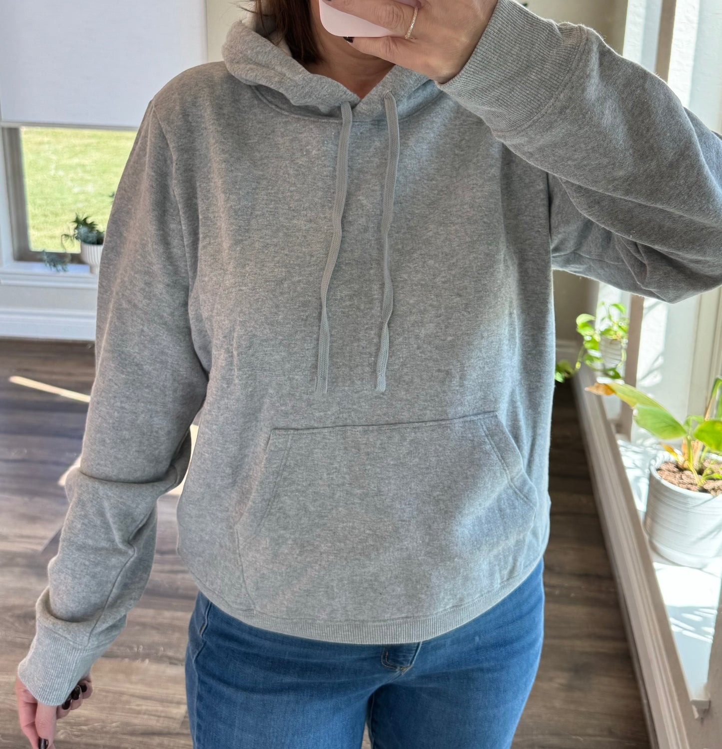 Bella Hoodie Sweatshirt/ Gray/ FINAL SALE