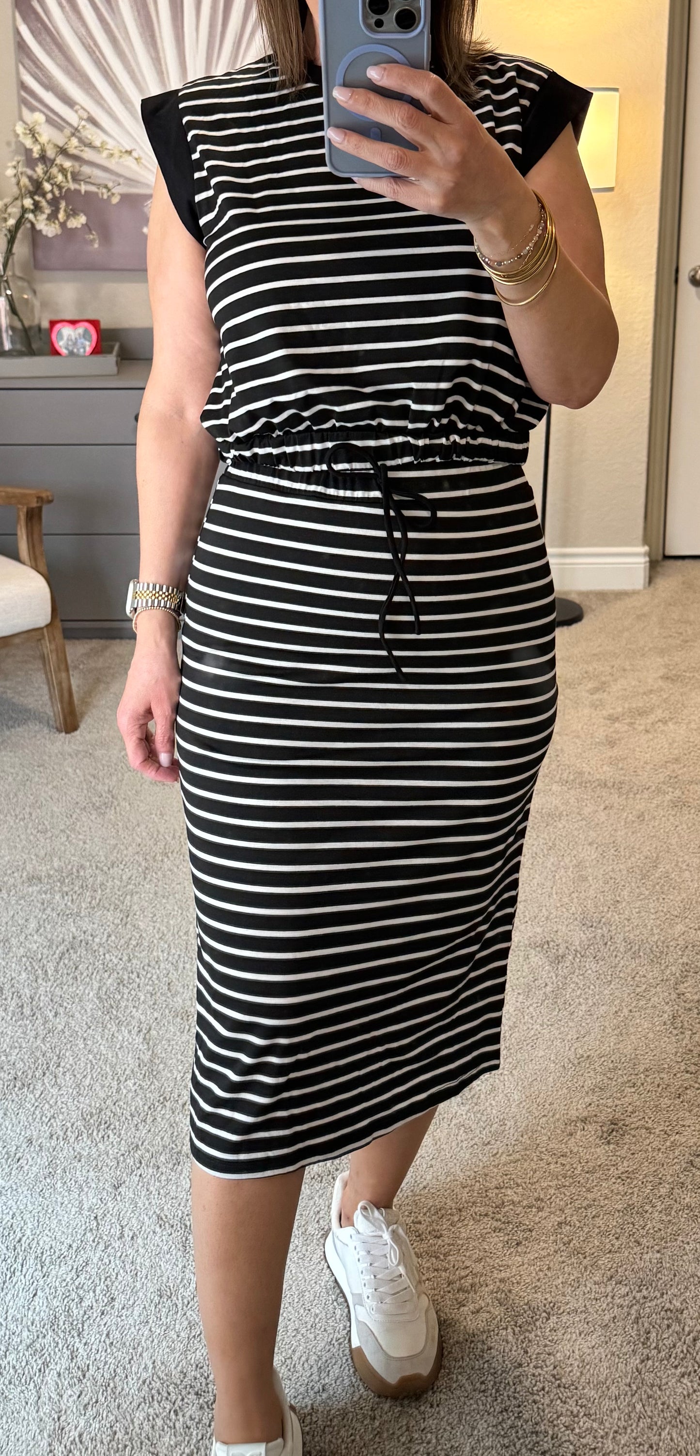 Jayden Striped Top & Midi Skirt Set