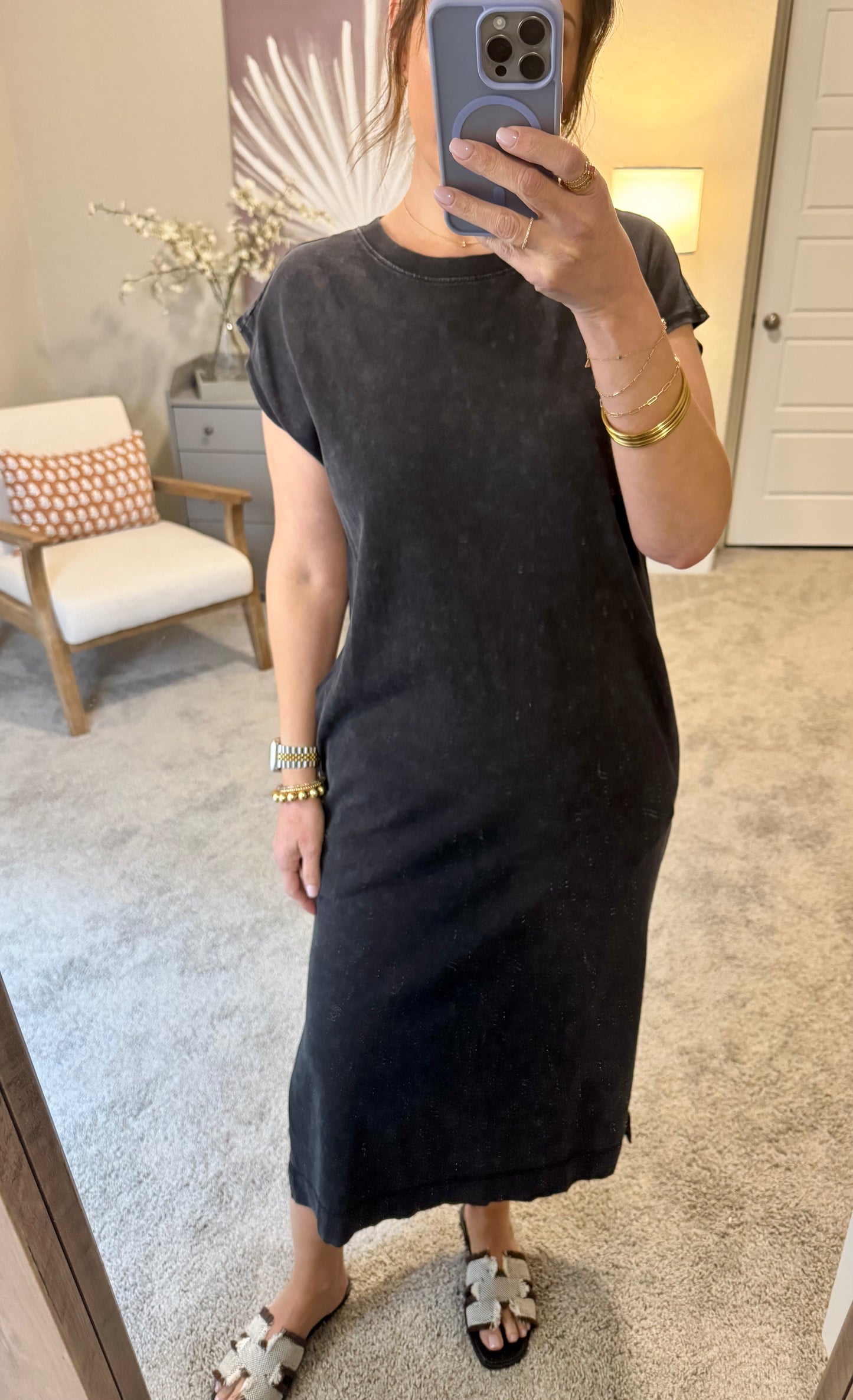 Tessa Sleeveless Midi Dress/Black/FINAL SALE