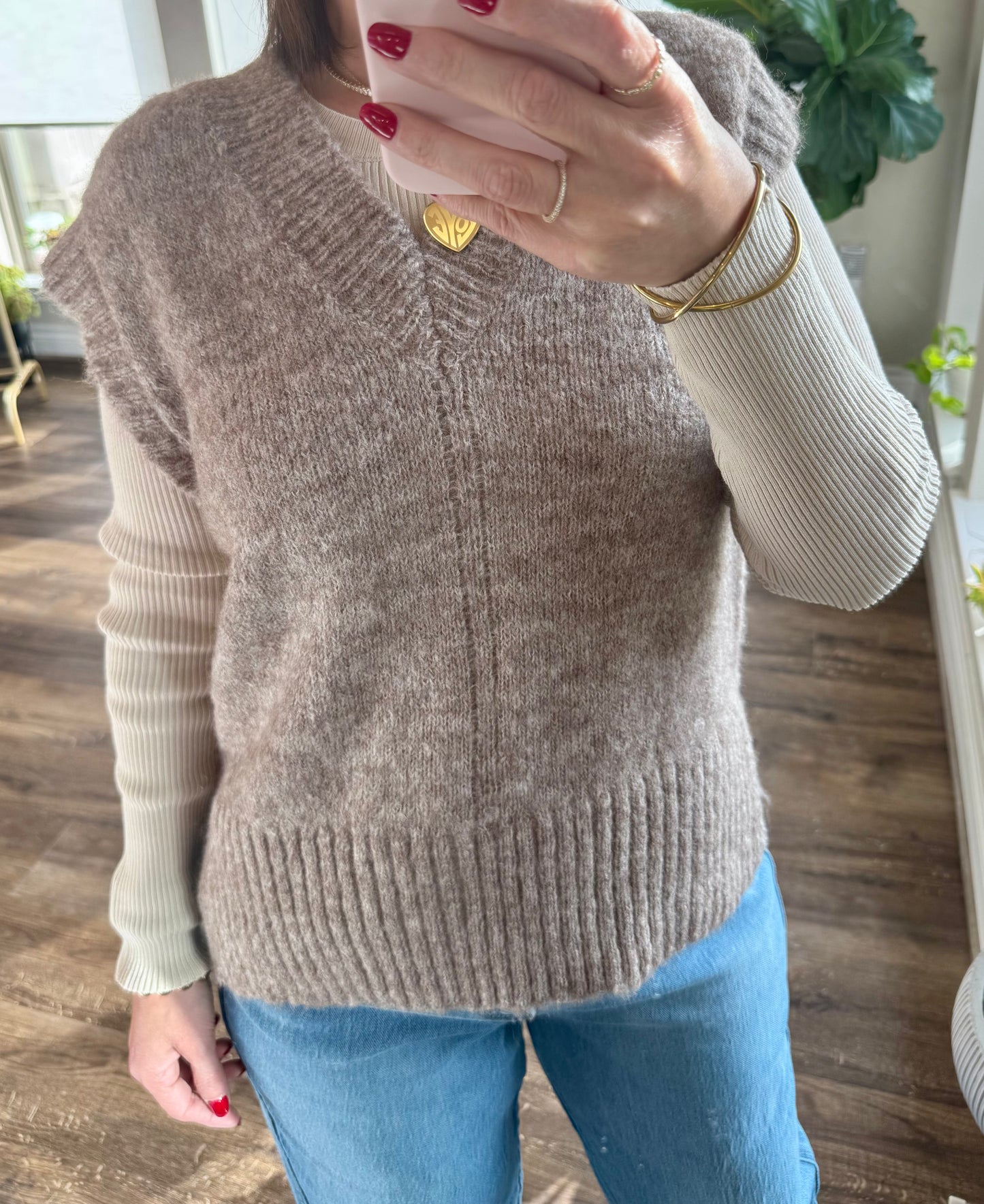 Dani V-Neck Sweater Vest/FINAL SALE
