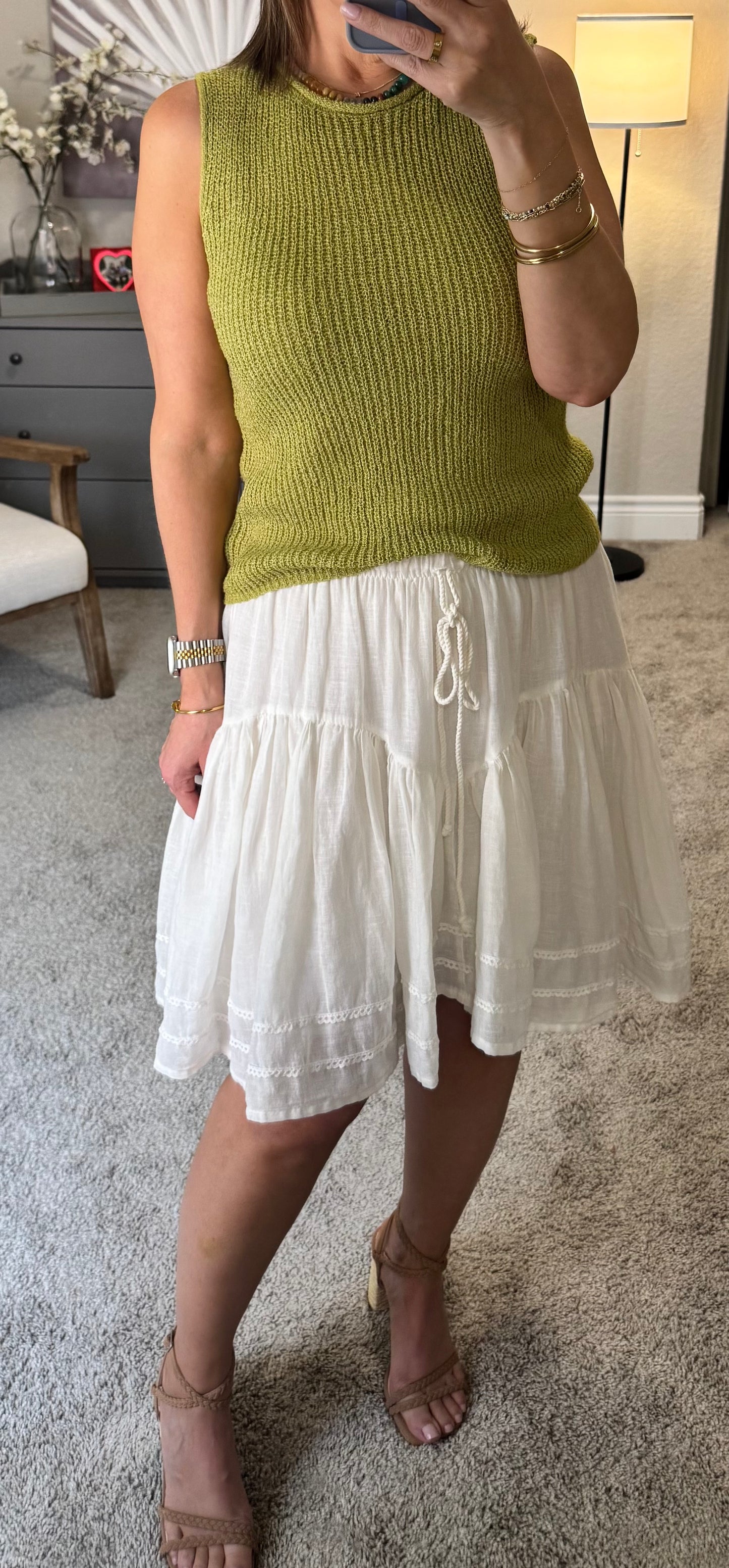 Livy Lace Trim Skirt