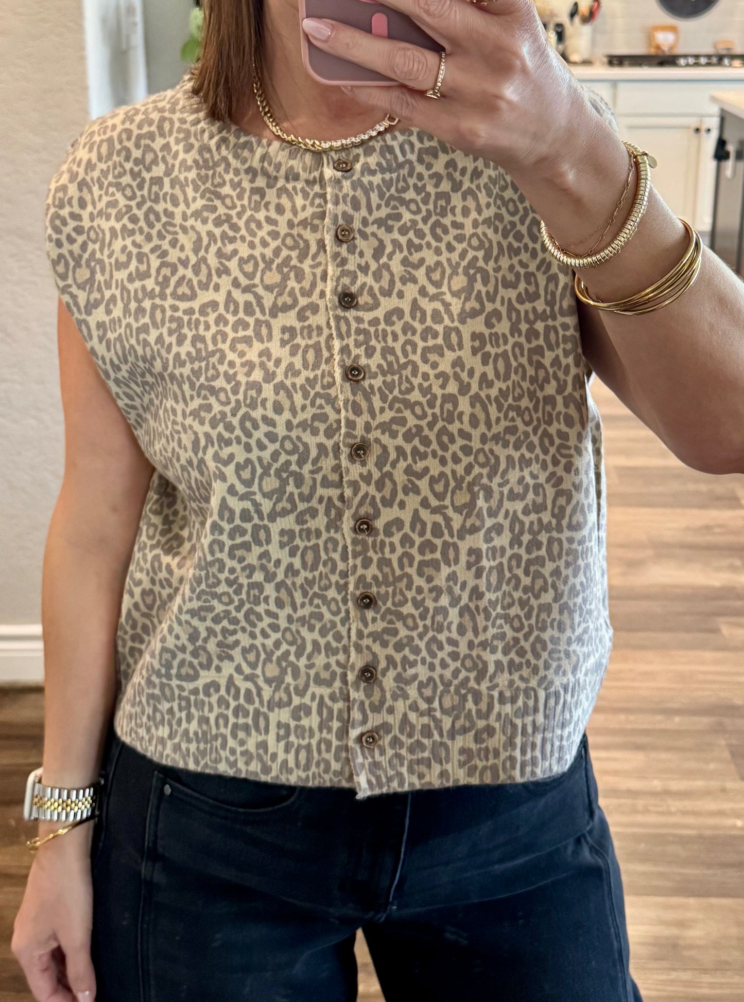 Savanna Leopard Print Vest Top