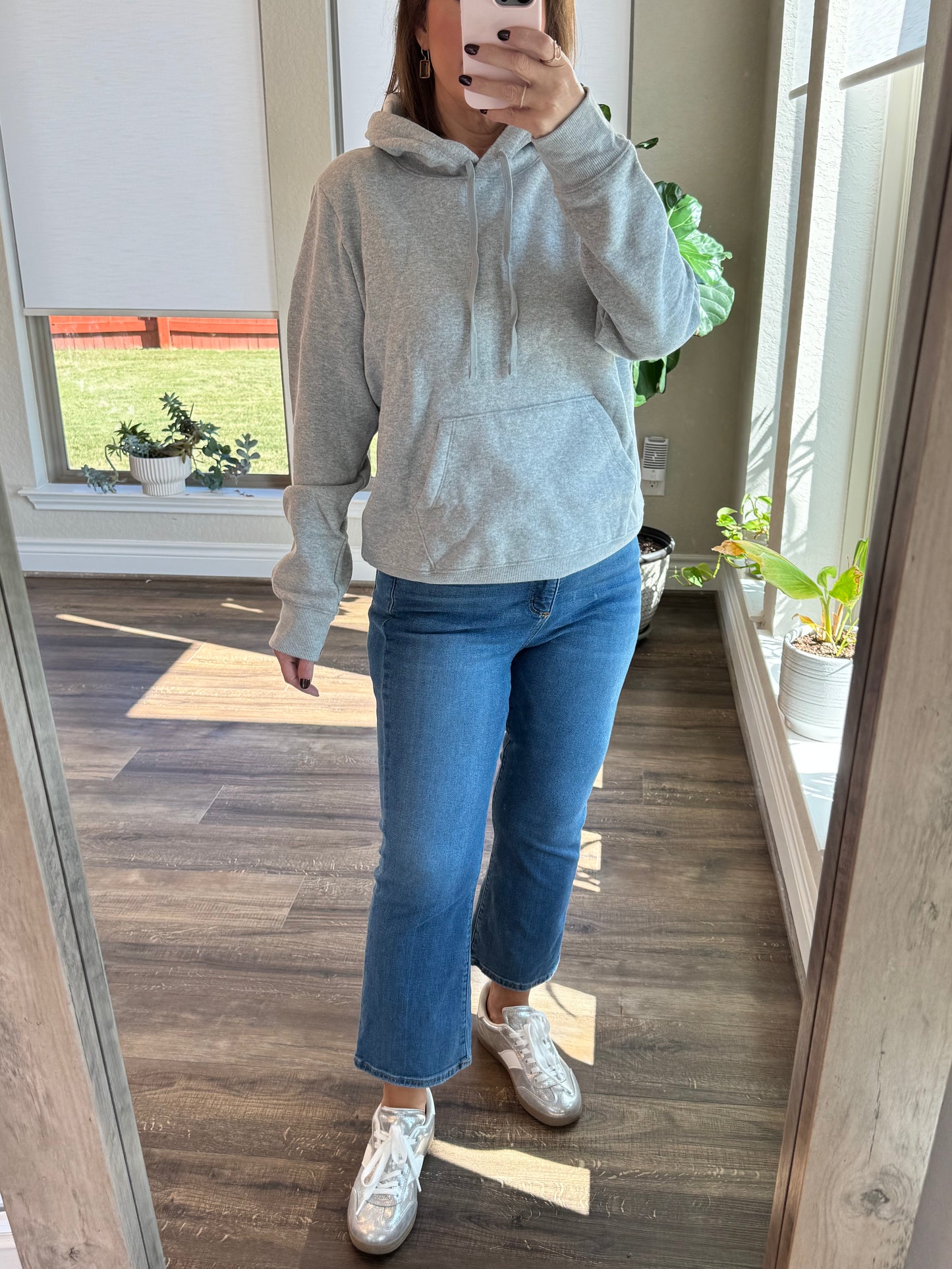 Bella Hoodie Sweatshirt/ Gray/ FINAL SALE