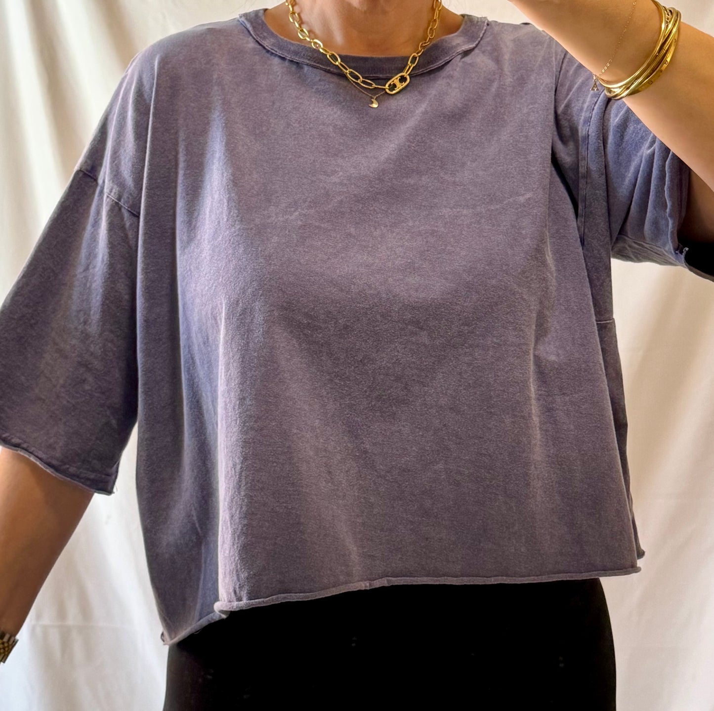 Half Rise Crew Neck Tee