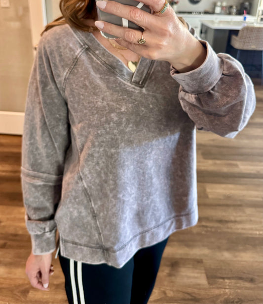 Weekend Wash Long Sleeve Knit Top