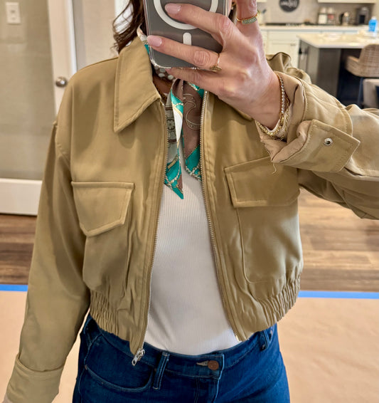 Buster Cropped Zip-Up Jacket