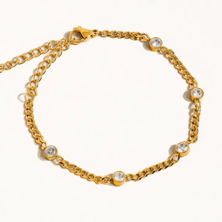 Cyrus CZ Chain Bracelet