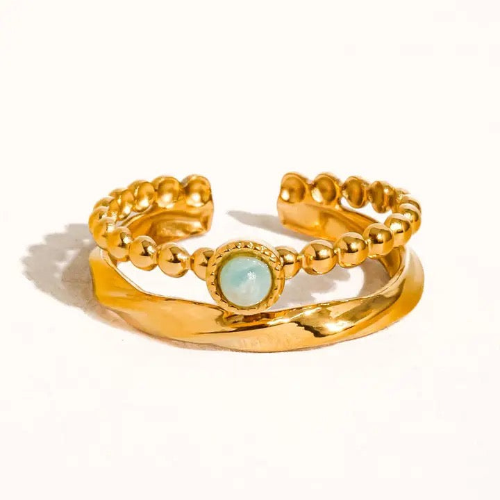 Lindy Layered Stone Ring