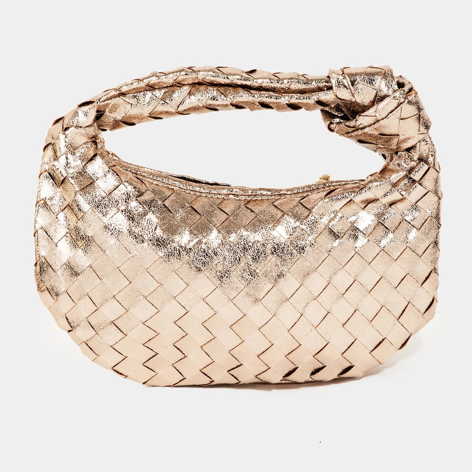 Basket Weave Hobo Handbag