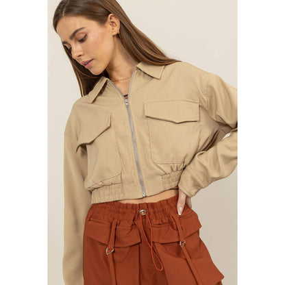 Buster Cropped Zip-Up Jacket