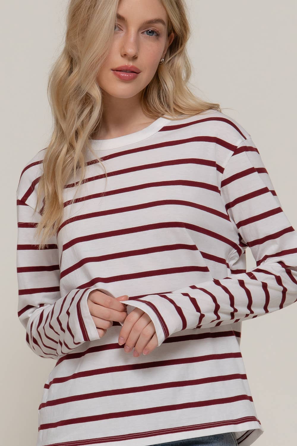 Mica Long Sleeve Stripe Tee