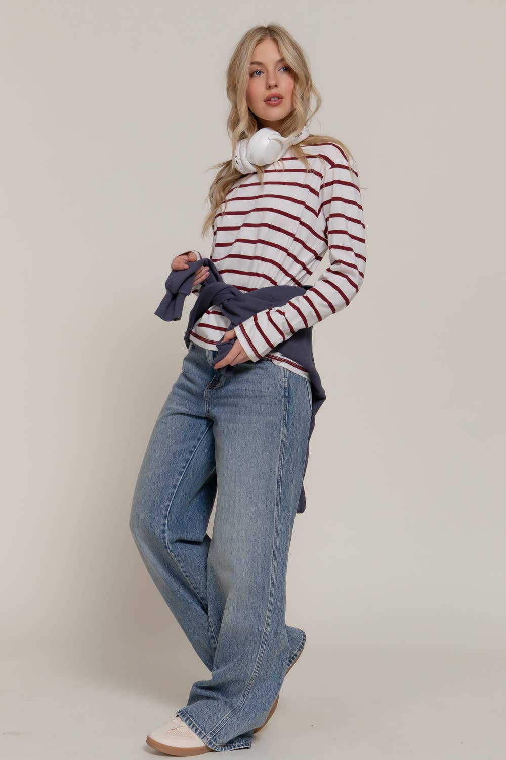 Mica Long Sleeve Stripe Tee