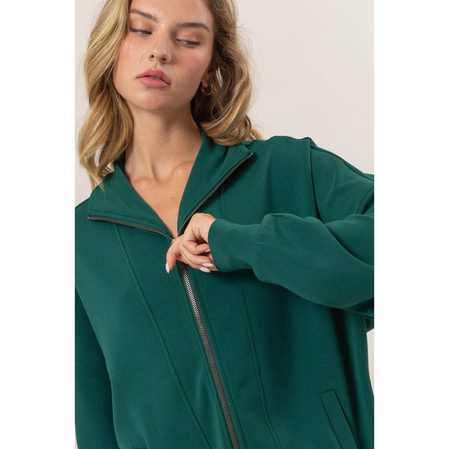 Holly High Neck Zip-Up Jacket