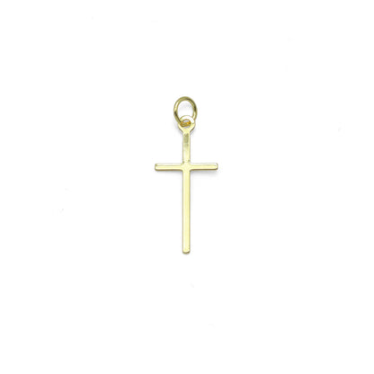 Thin Long Gold Cross Charm