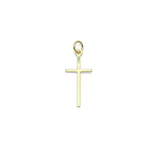 Thin Long Gold Cross Charm