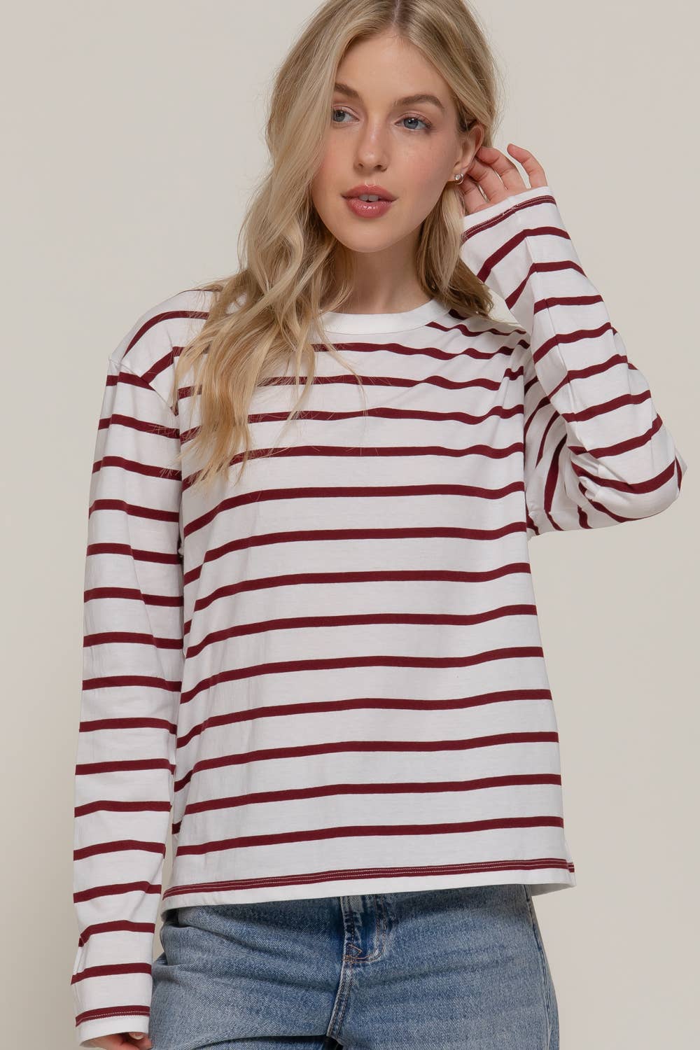 Mica Long Sleeve Stripe Tee