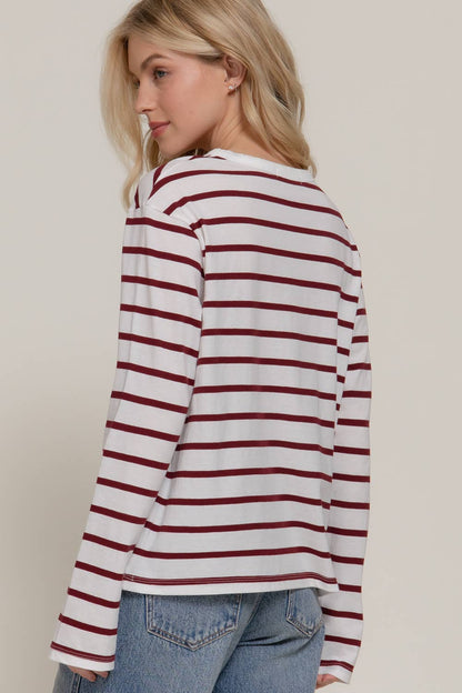 Mica Long Sleeve Stripe Tee