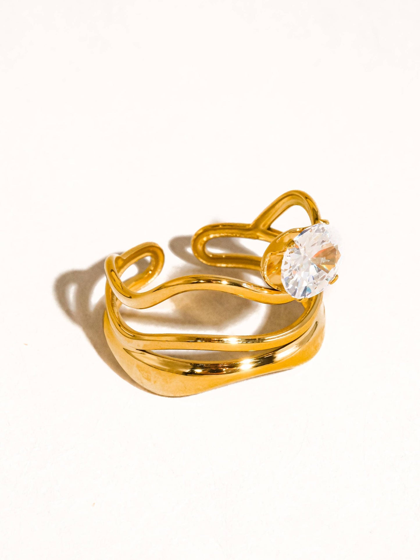 Gloire Abstract CZ Ring