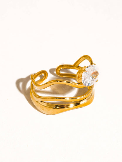 Gloire Abstract CZ Ring