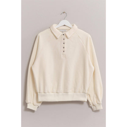 Snow Fleece Half-Placket Top