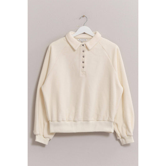 Snow Fleece Half-Placket Top