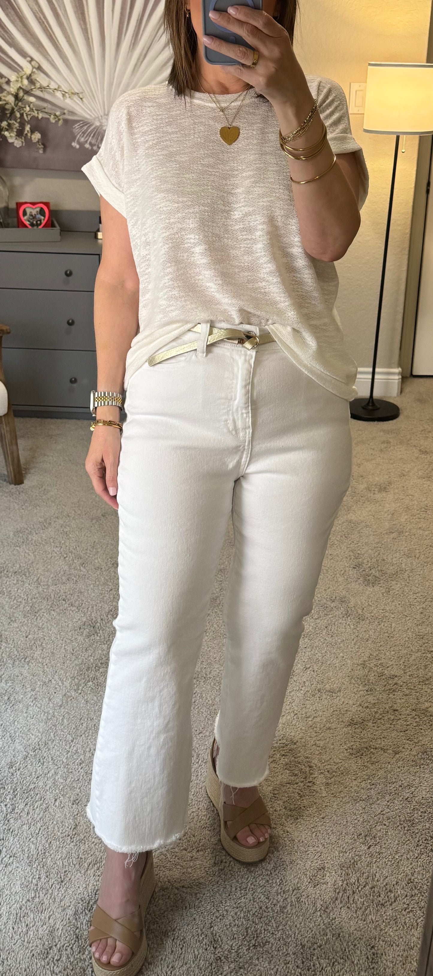 Emery Slub Tee/White