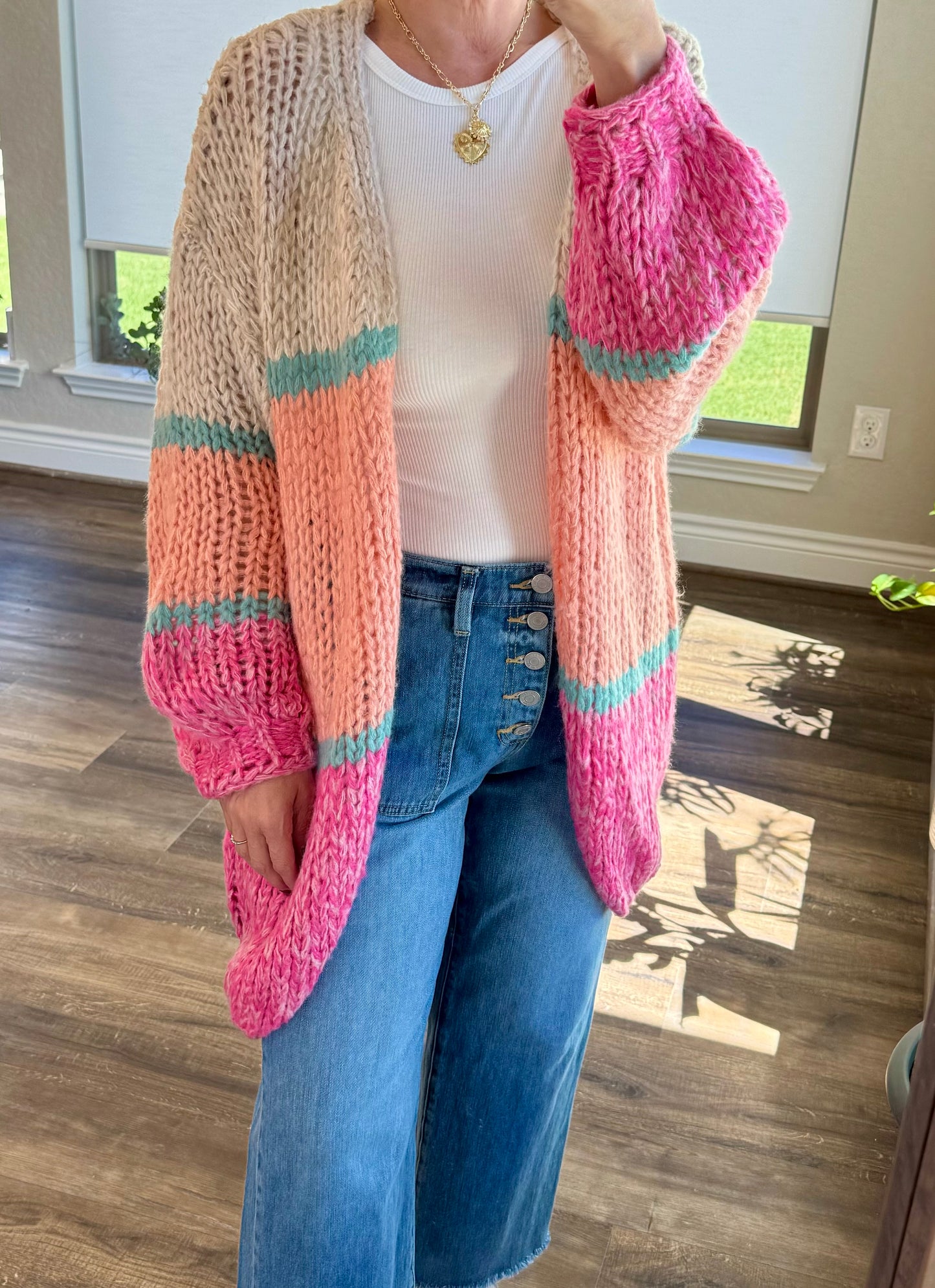 Citrus Striped Cardigan/FINAL SALE