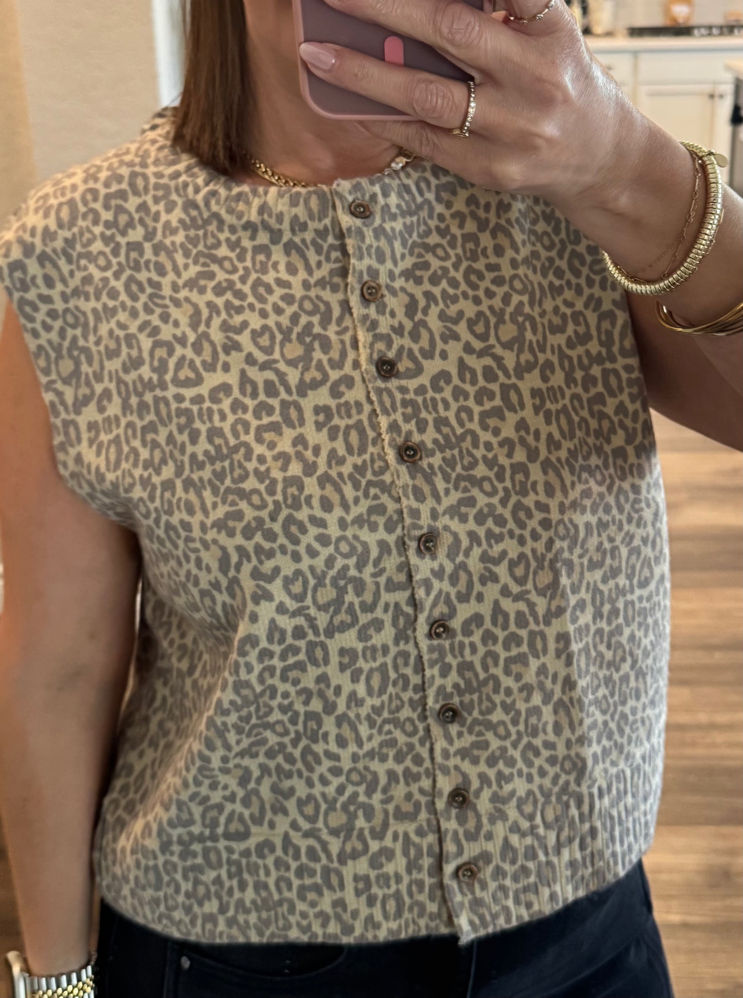 Savanna Leopard Print Vest Top