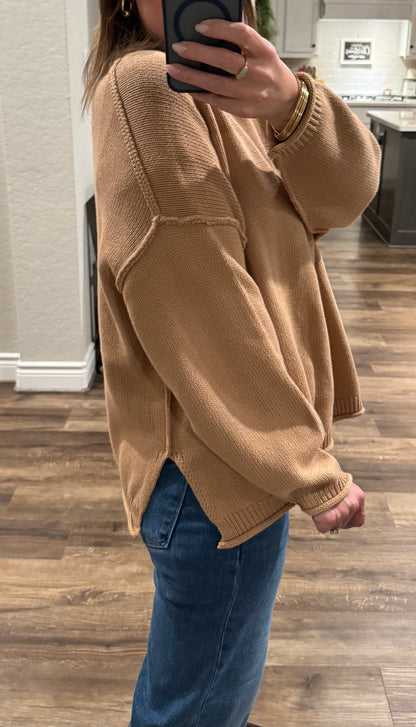 Stone Raw Edge Sweater