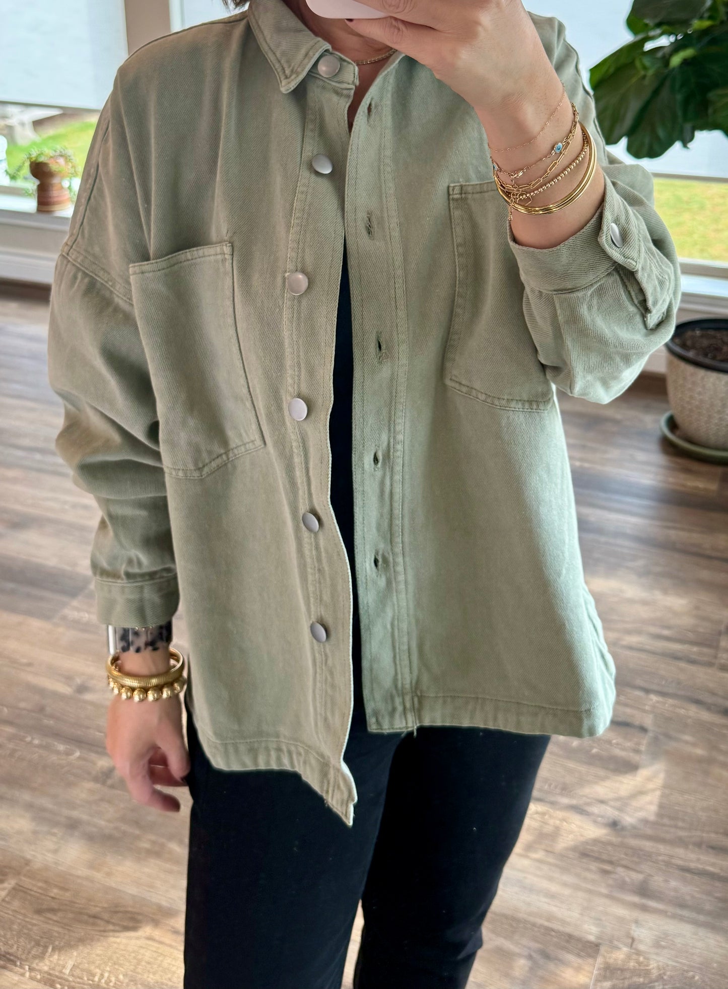 Marisa Button Down Shacket