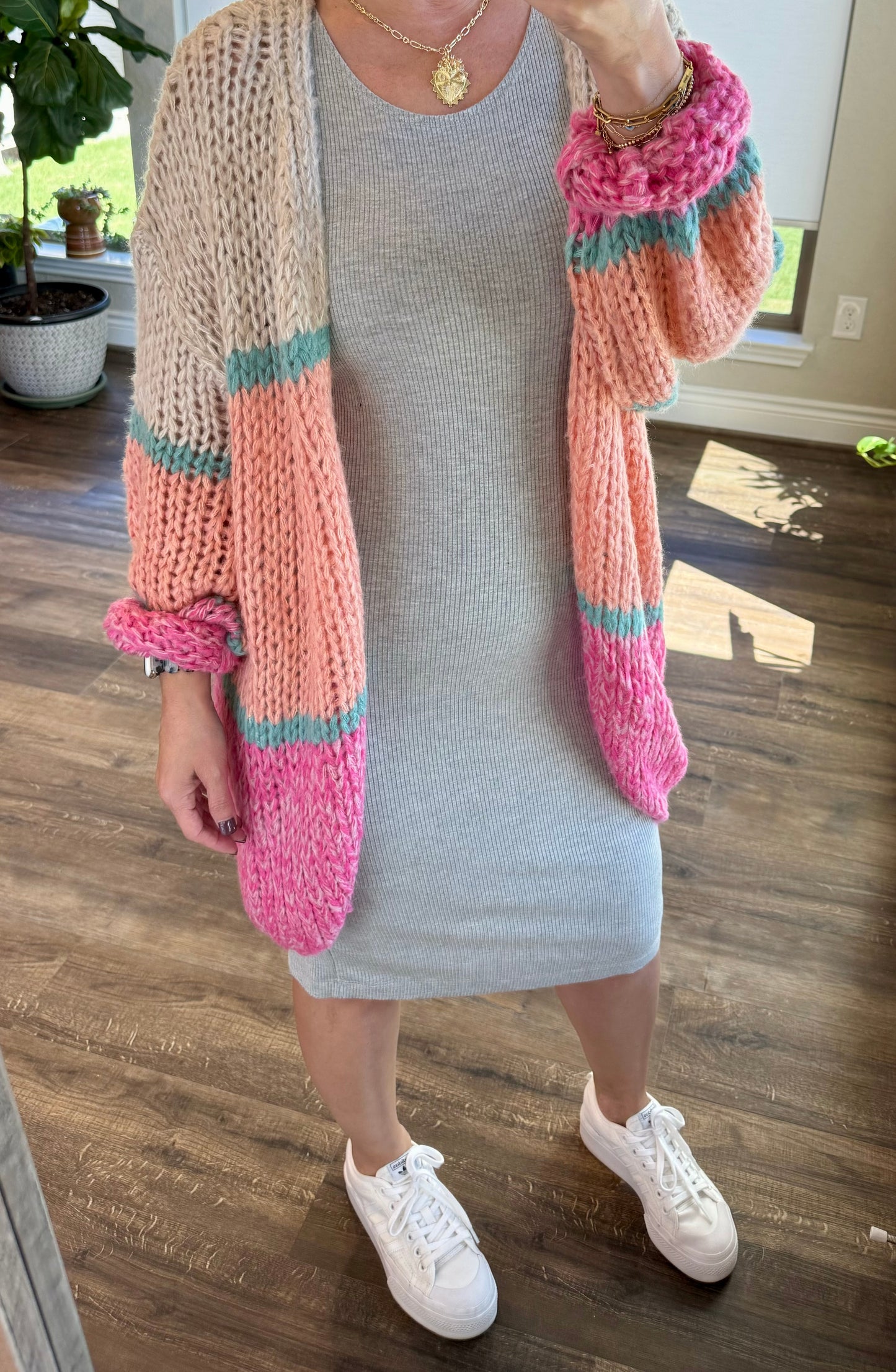 Citrus Striped Cardigan/FINAL SALE